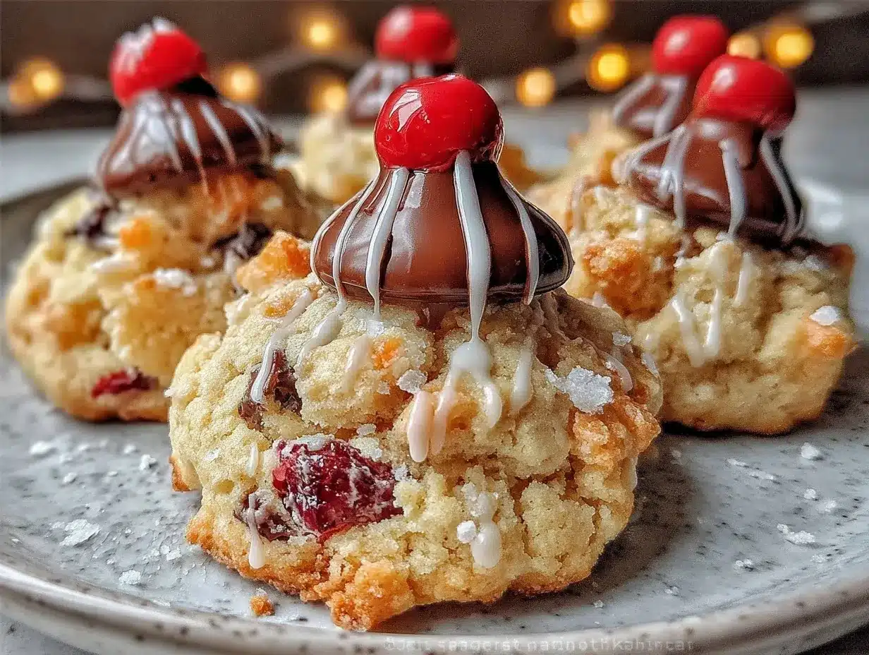 Christmas Cherry Blossoms Cookies preparation steps