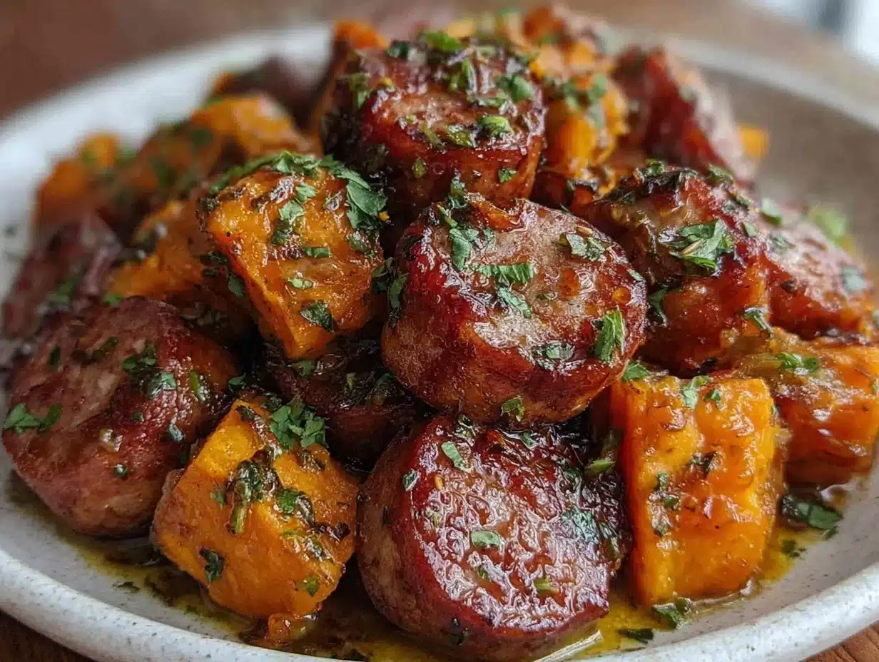savory sausage and sweet potatoes - featured image